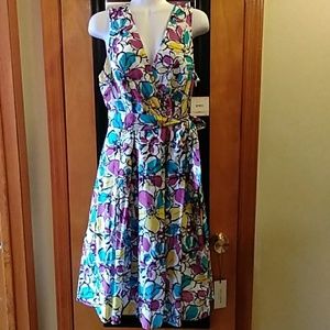 KASPER Sleveless Pleated Dress NWT SZ10